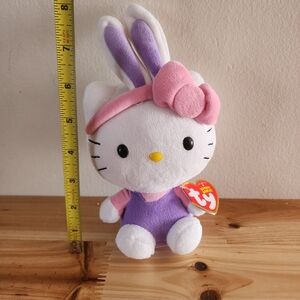 (NOS) Hello kitty Easter Bunny TY Beanie Babies 2014